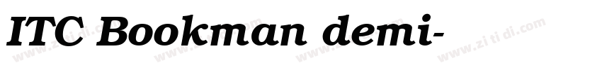 ITC Bookman demi字体转换
